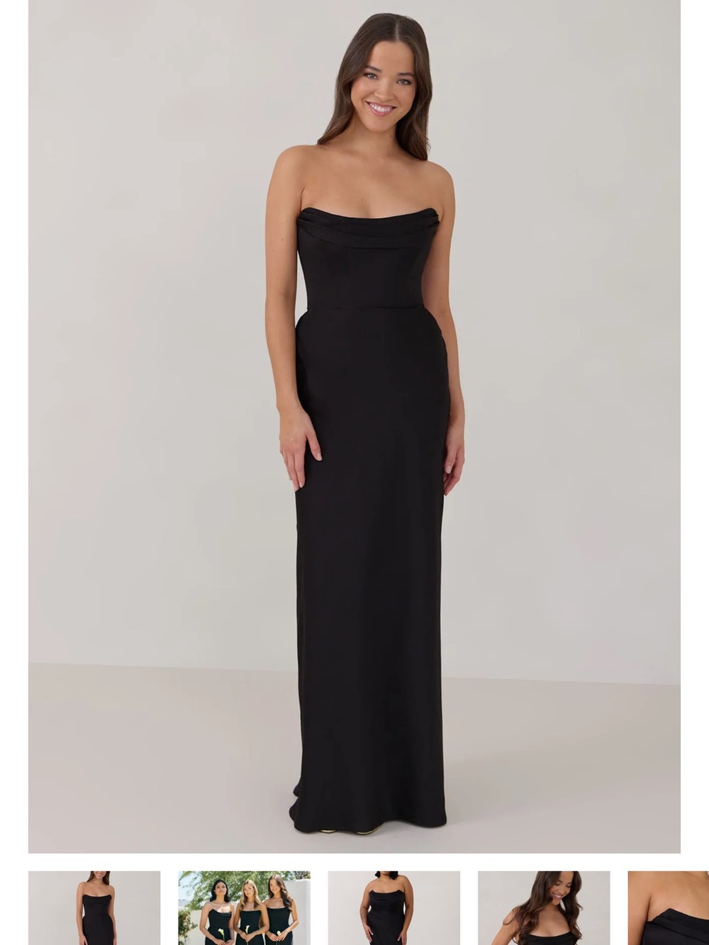 Park & Fifth Strapless Black Formal Gown